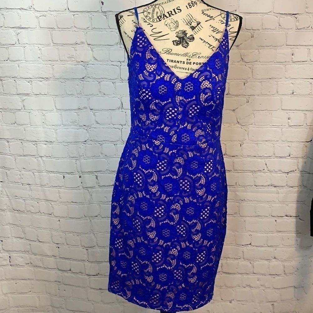 Jodi Kristopher Backless lace dress size large
